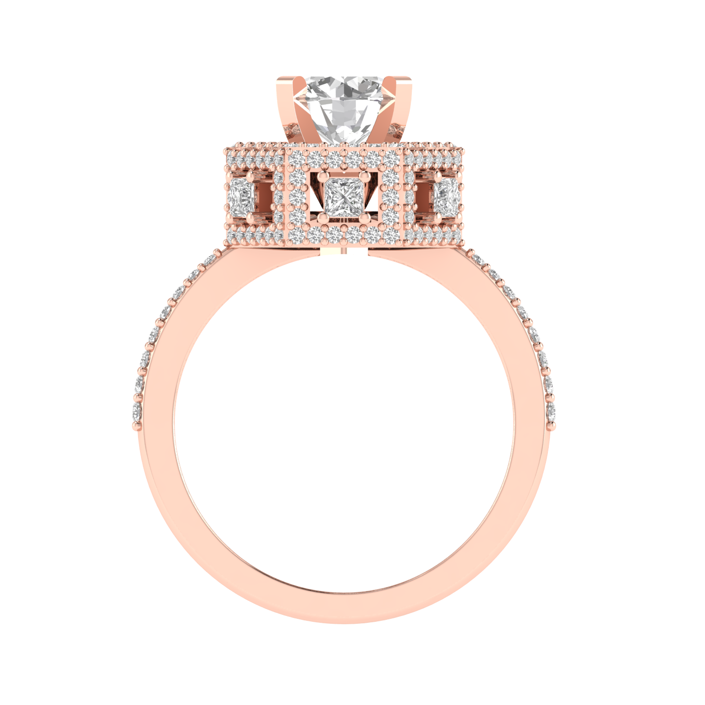 Round Cocktail Ring - Rose