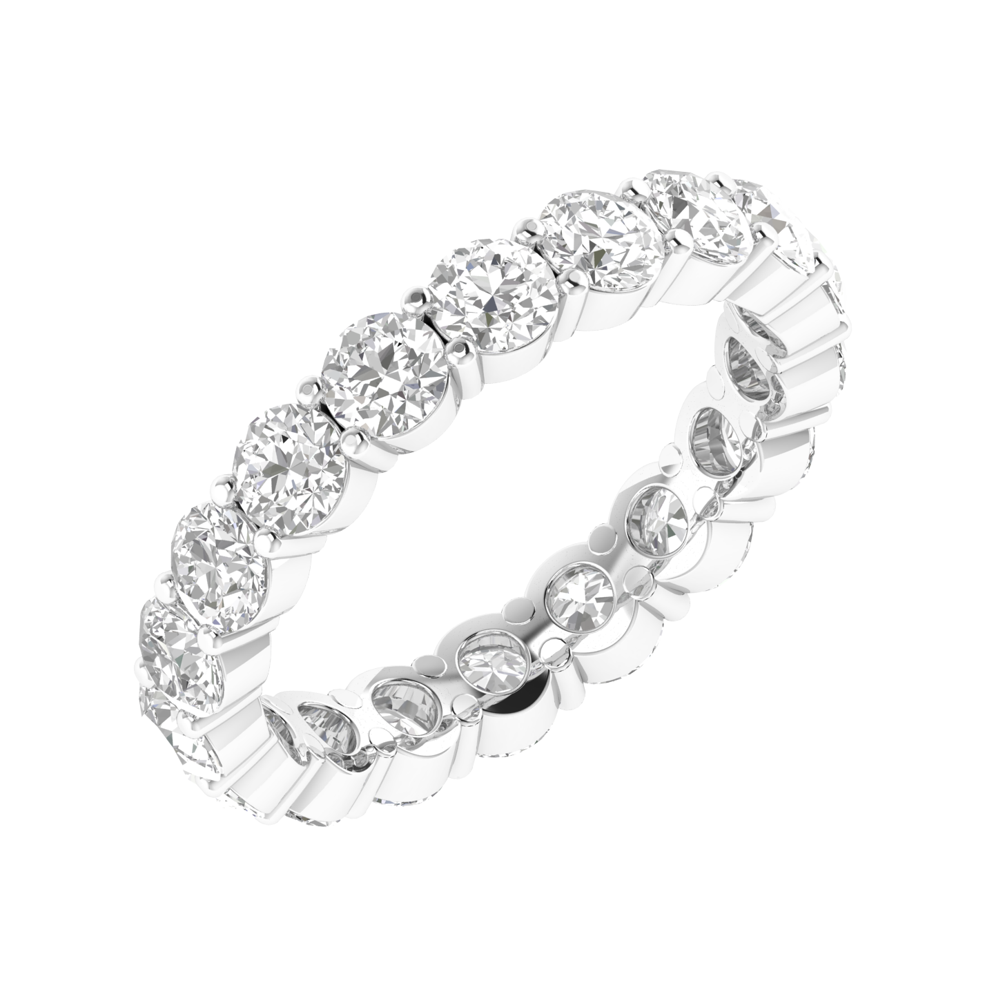 Round Eternity Band - White