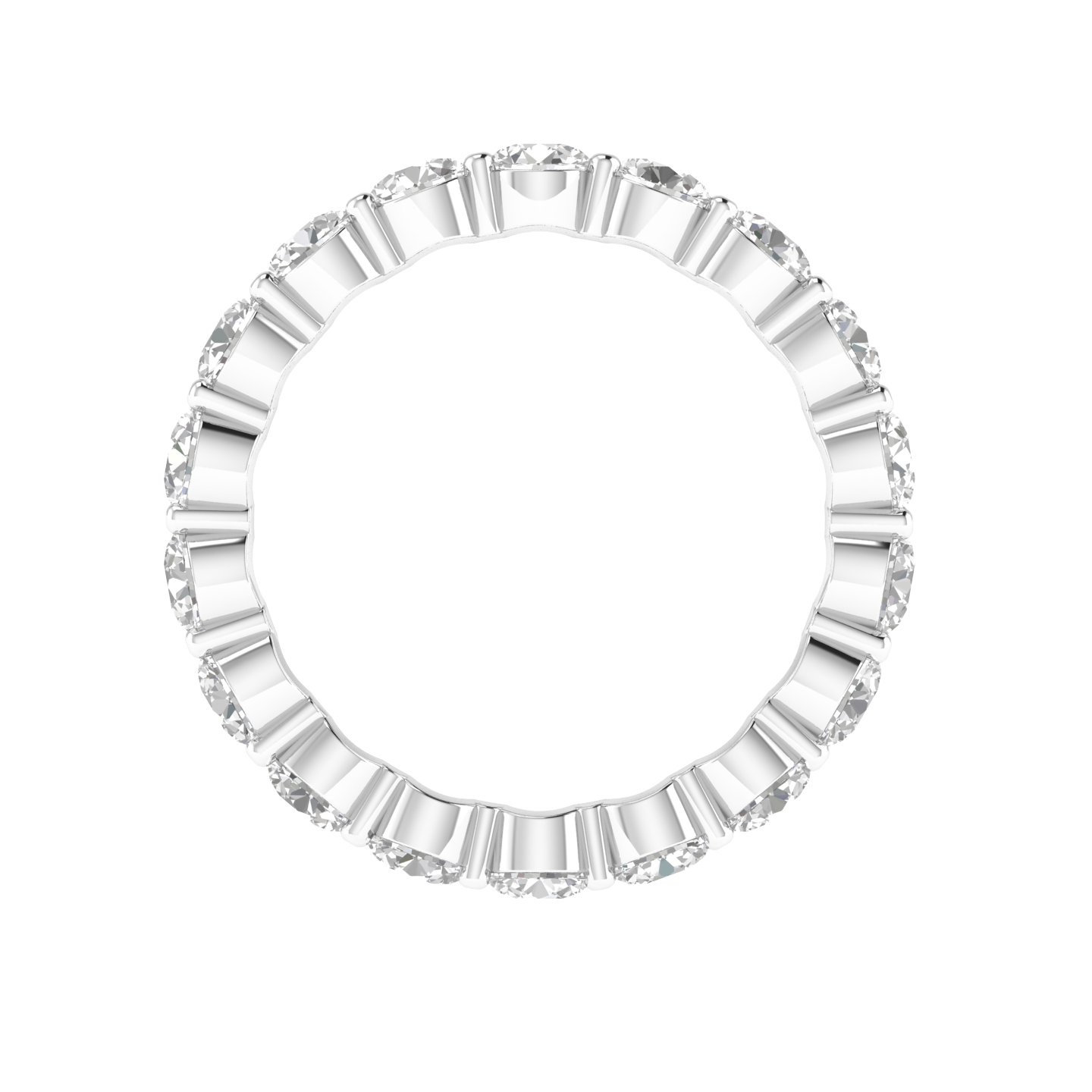 Round Eternity Band - White