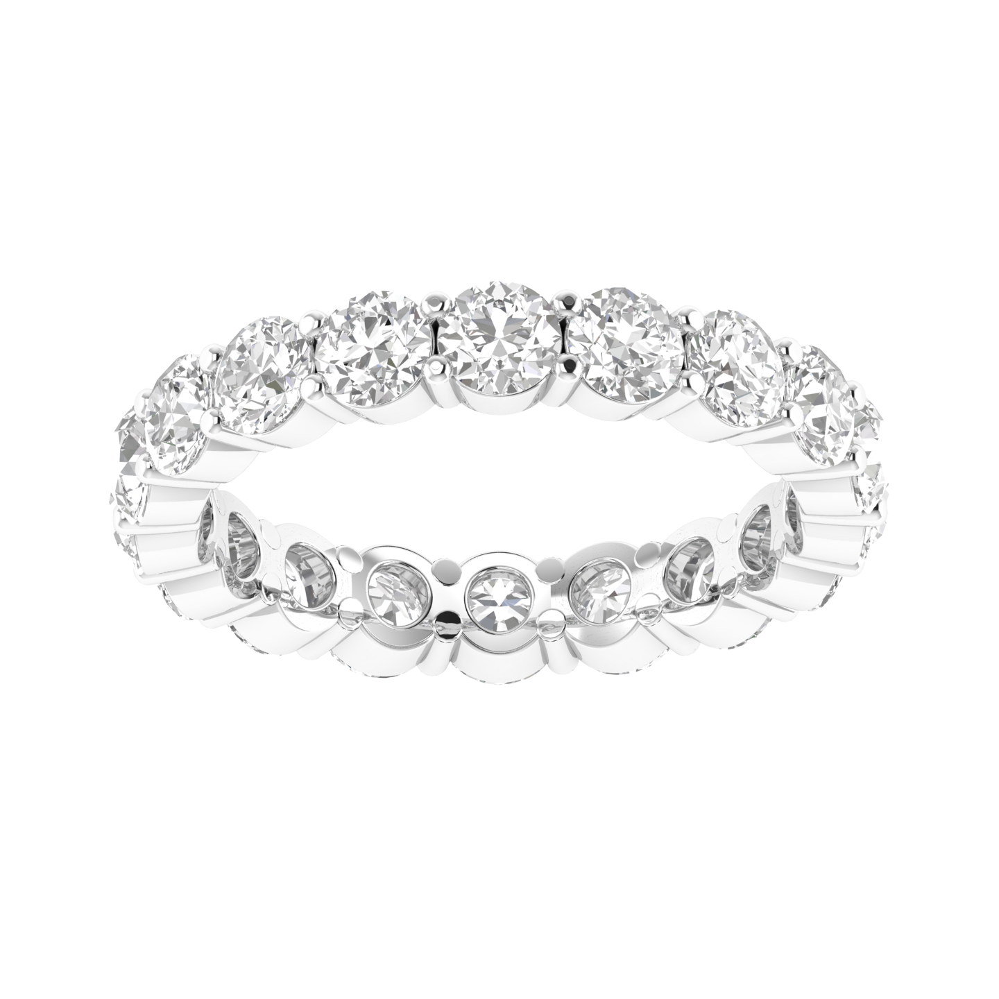 Round Eternity Band - White