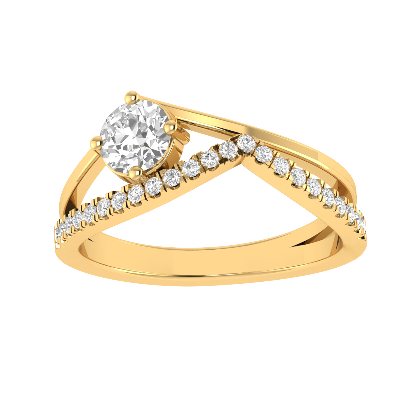 Round Split Ring - Gold