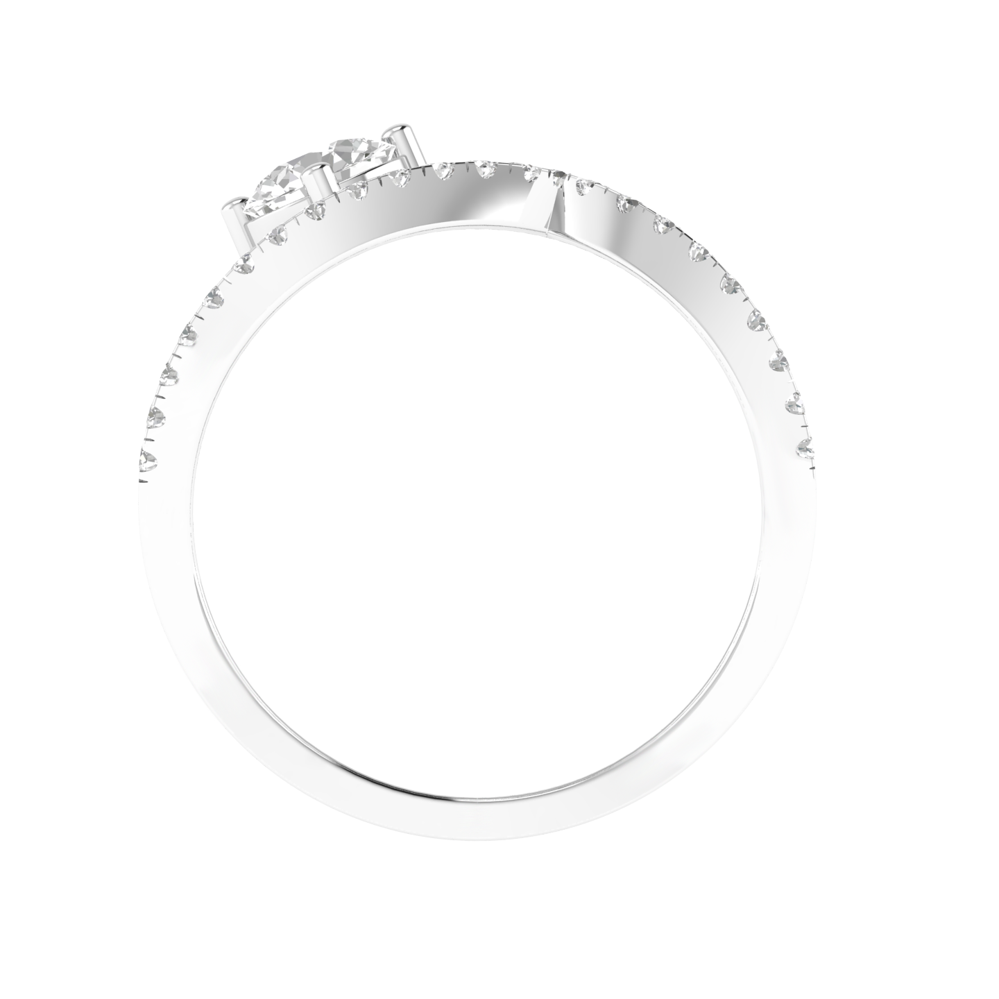 Round Split Ring - White