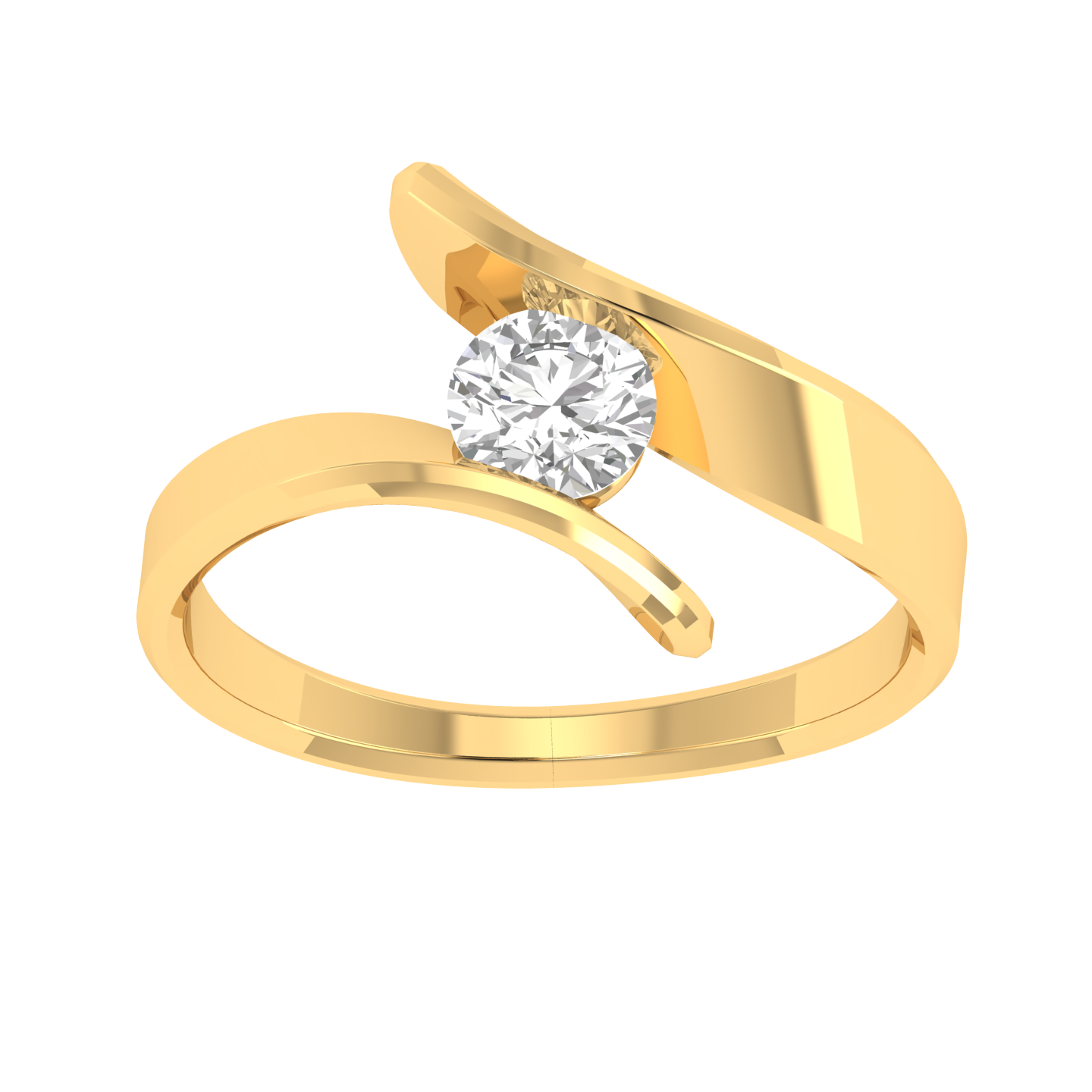 Round Split Shank Ring - Gold