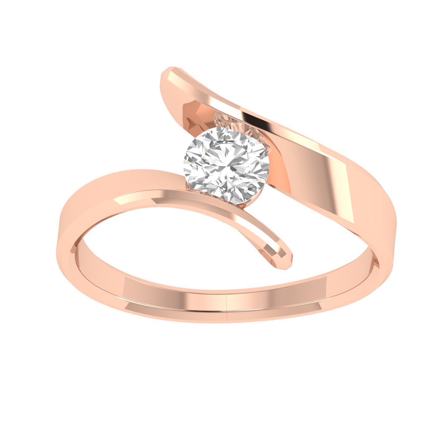 Round Split Shank Ring - Rose