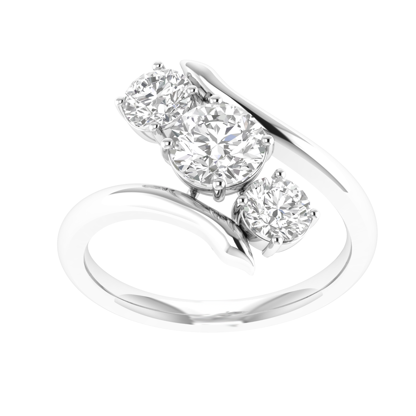 Round Trilogy Ring - White
