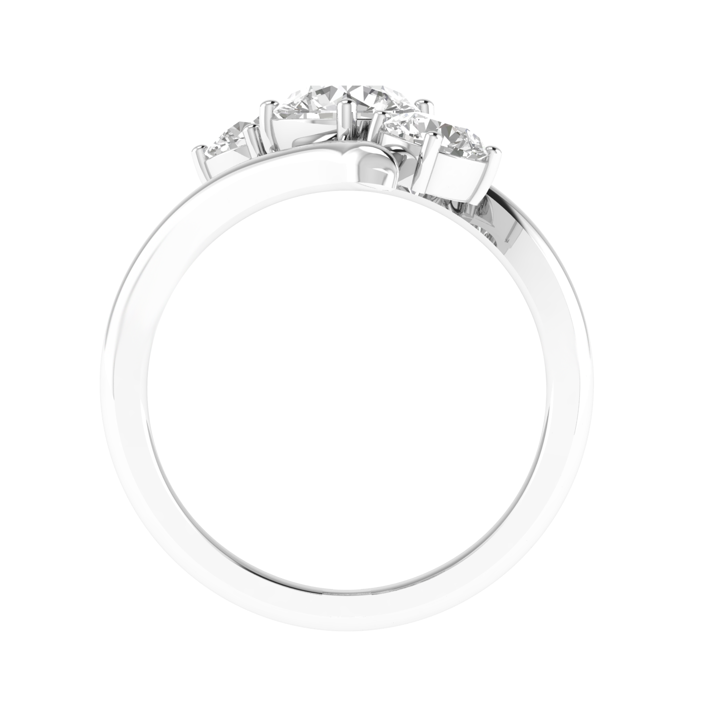 Round Trilogy Ring - White