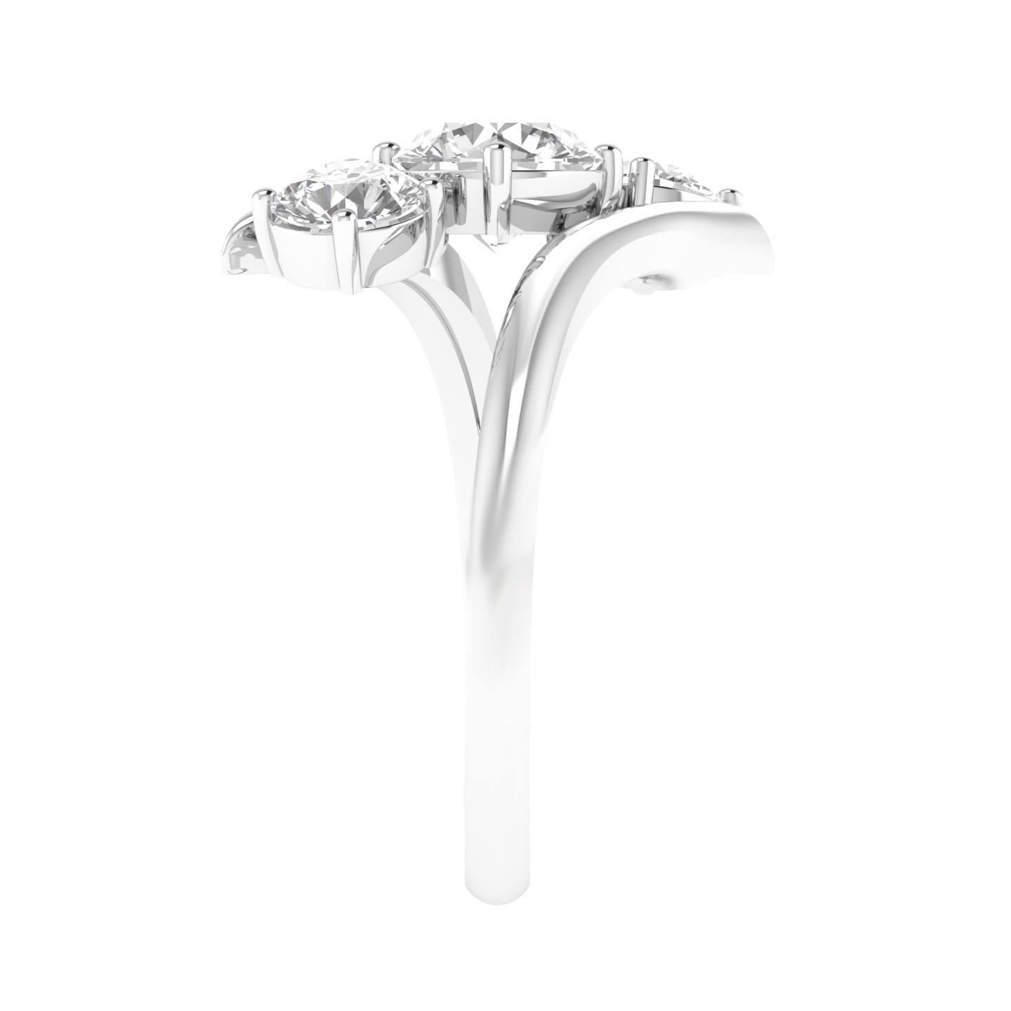 Round Trilogy Ring - White