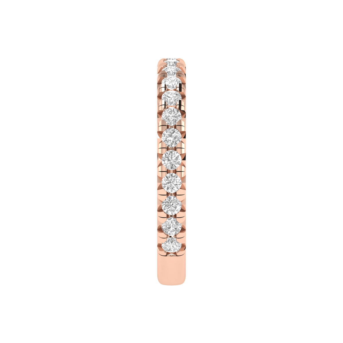 Small Round Diamond Eternity Ring - Rose