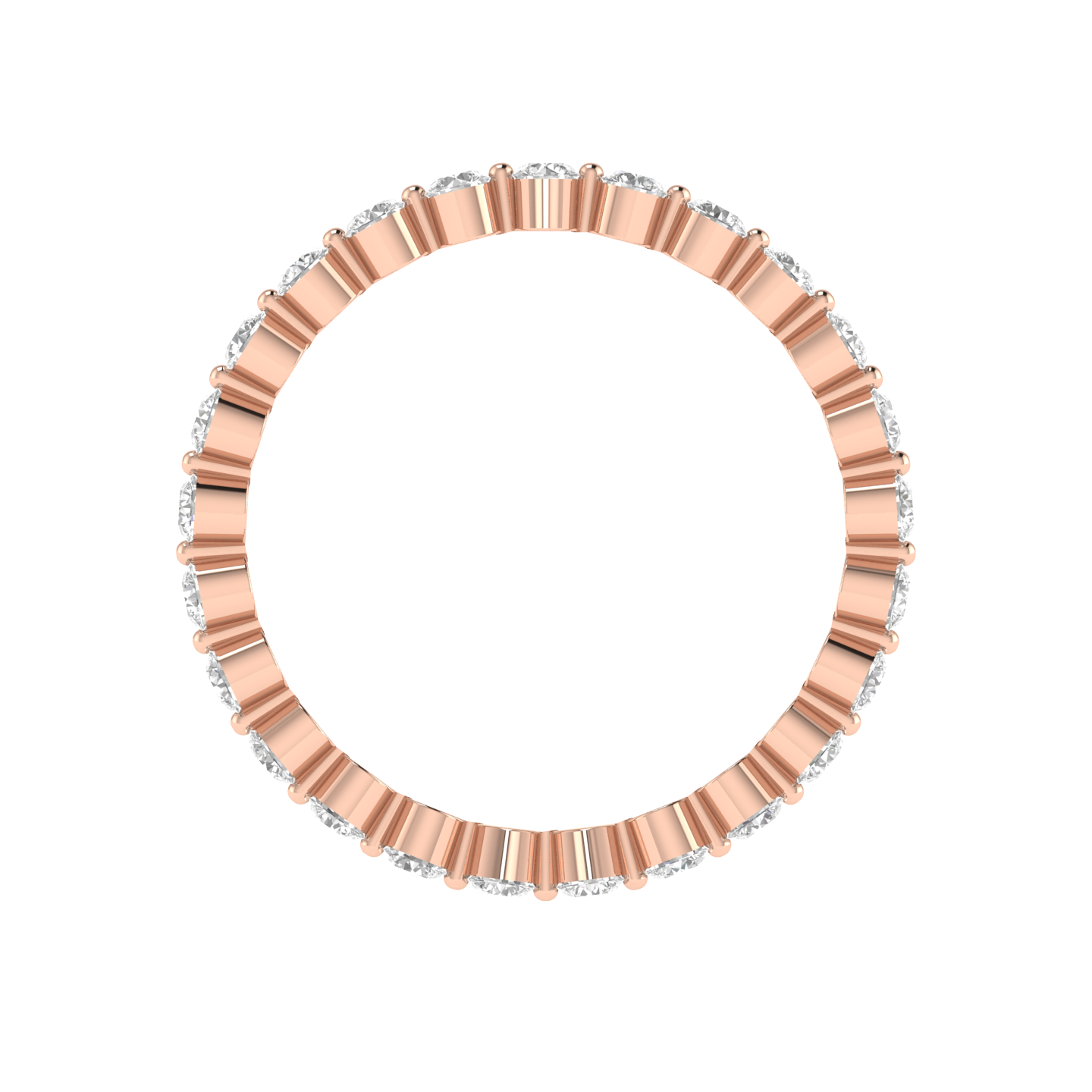 Small Round Eternity Band - Rose