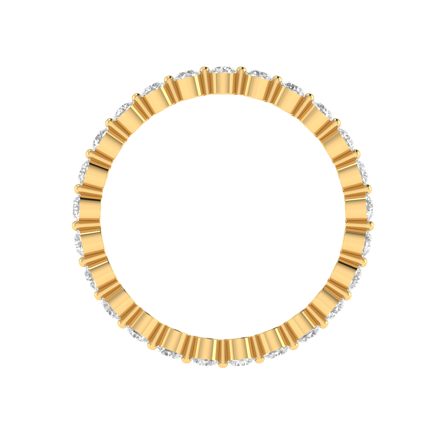 Small Round Eternity Band - Gold
