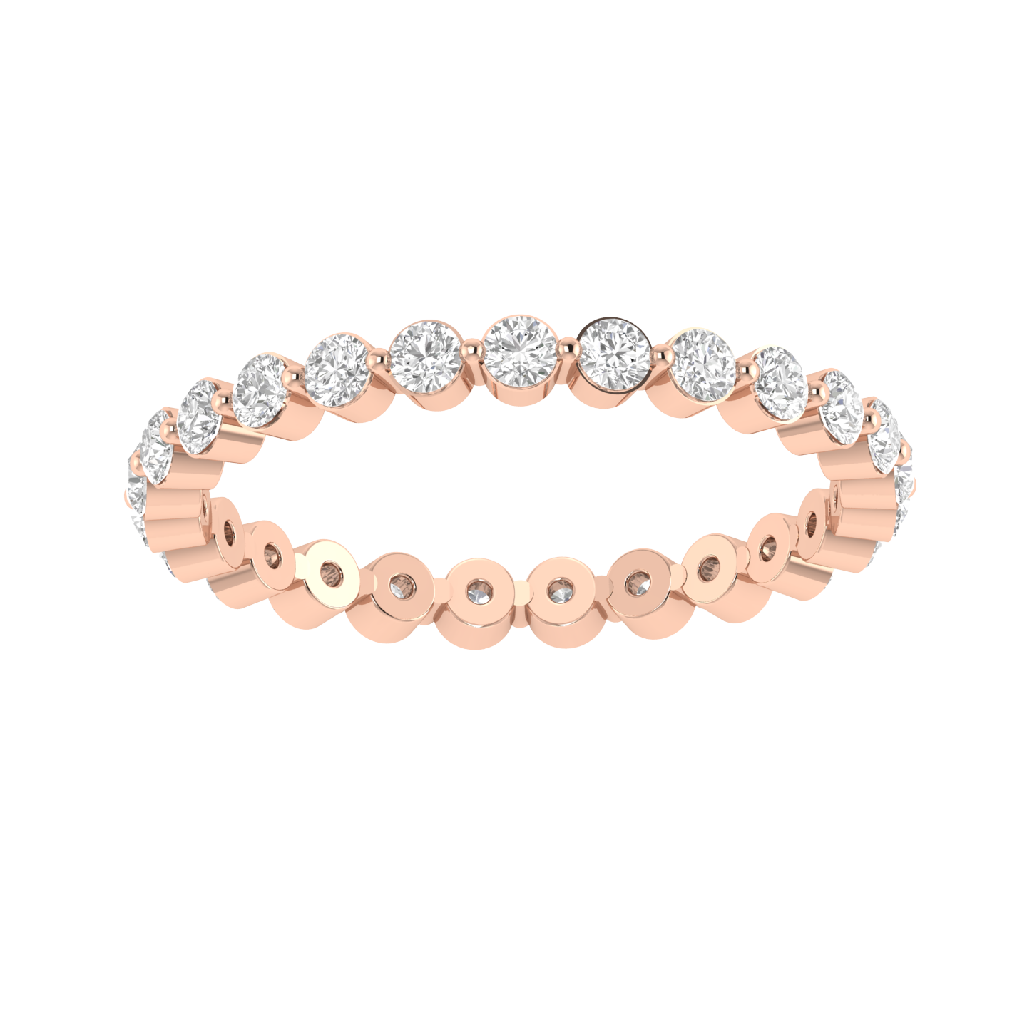 Small Round Eternity Band - Rose