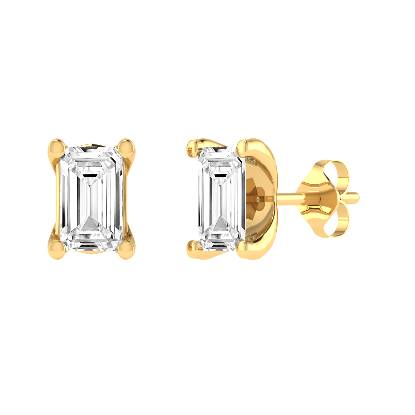 30 pointer Emerald earrings - Gold
