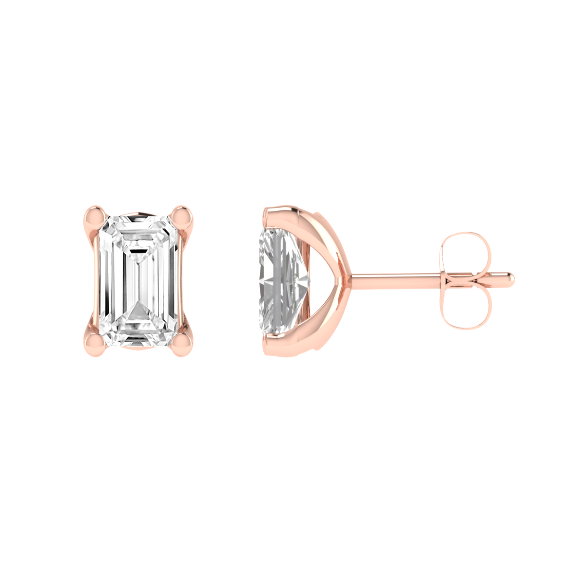 30 pointer Emerald earrings - Rose