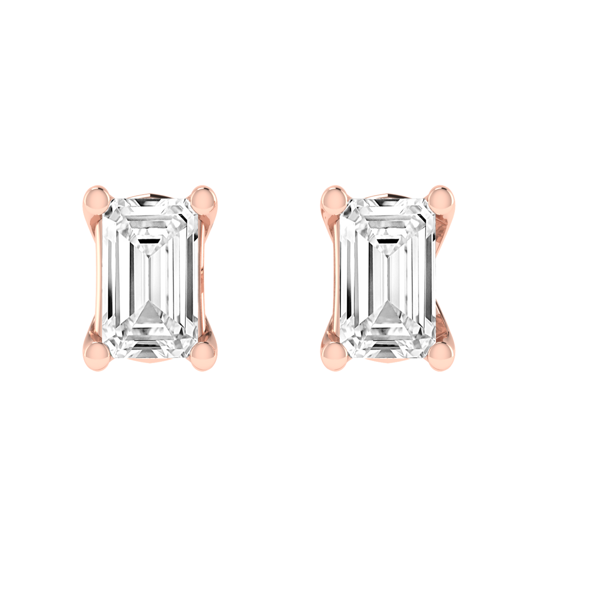 30 pointer Emerald earrings - Rose