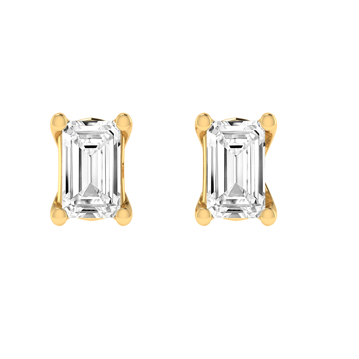 30 pointer Emerald earrings - Gold