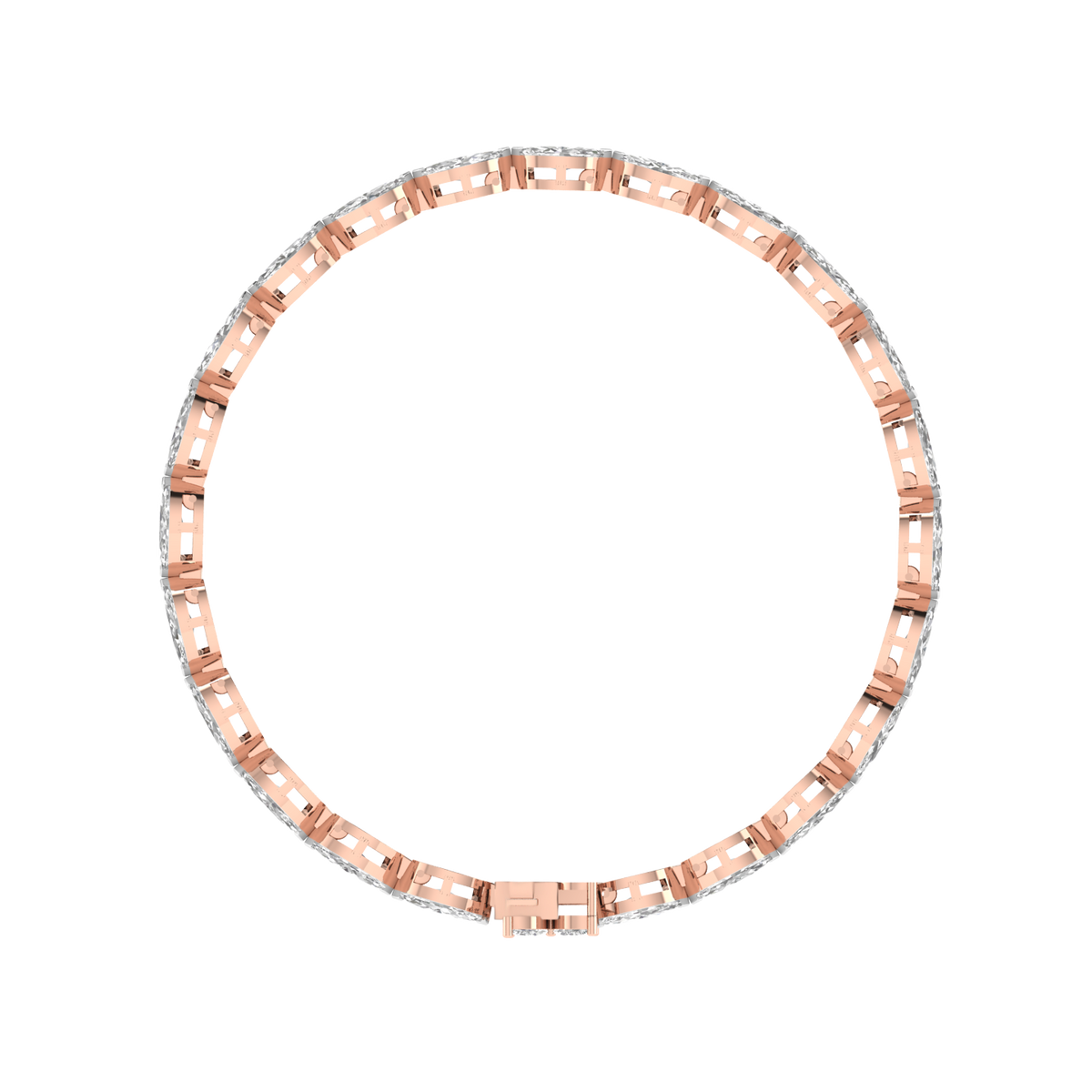 Lab Grown Classic Marquise tennis bracelet - Rose