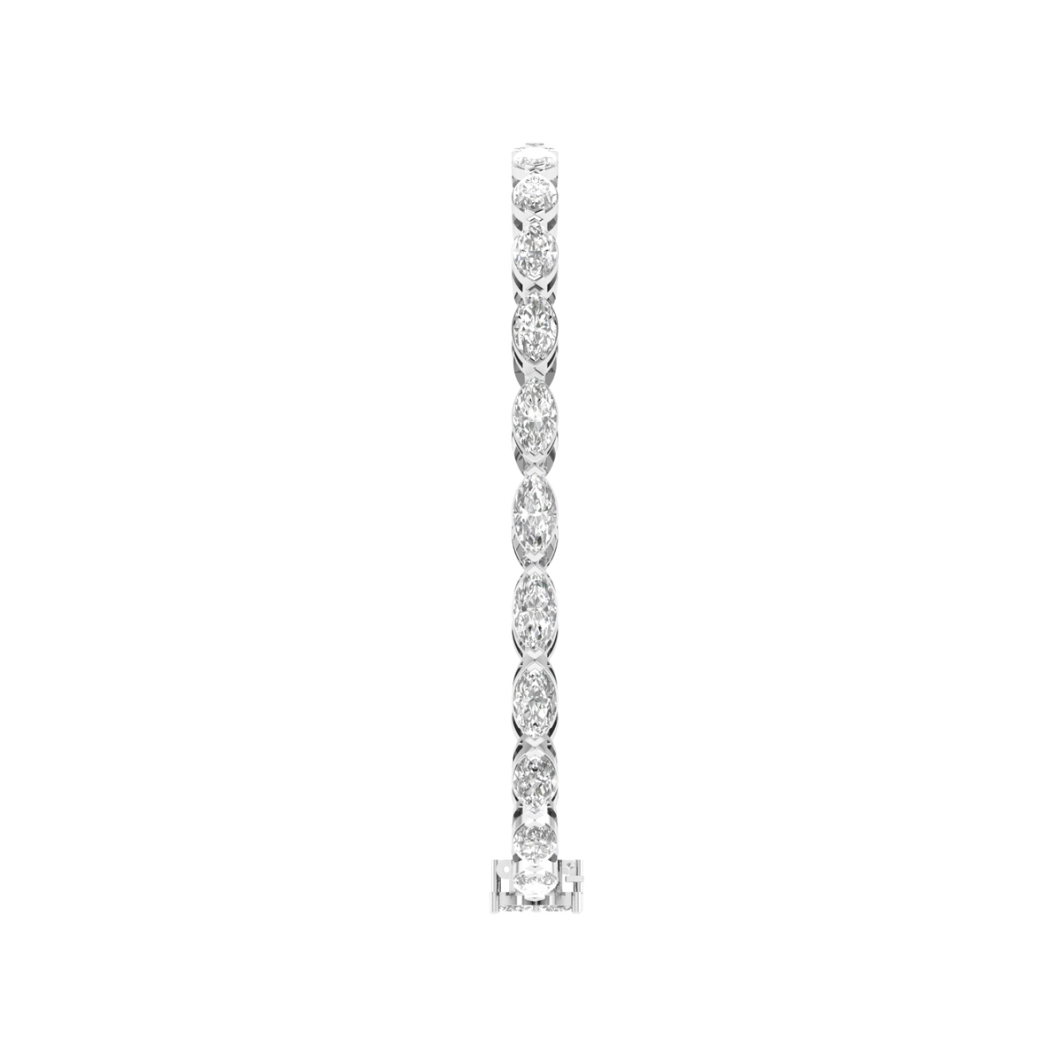 Lab Grown Classic Marquise tennis bracelet - White