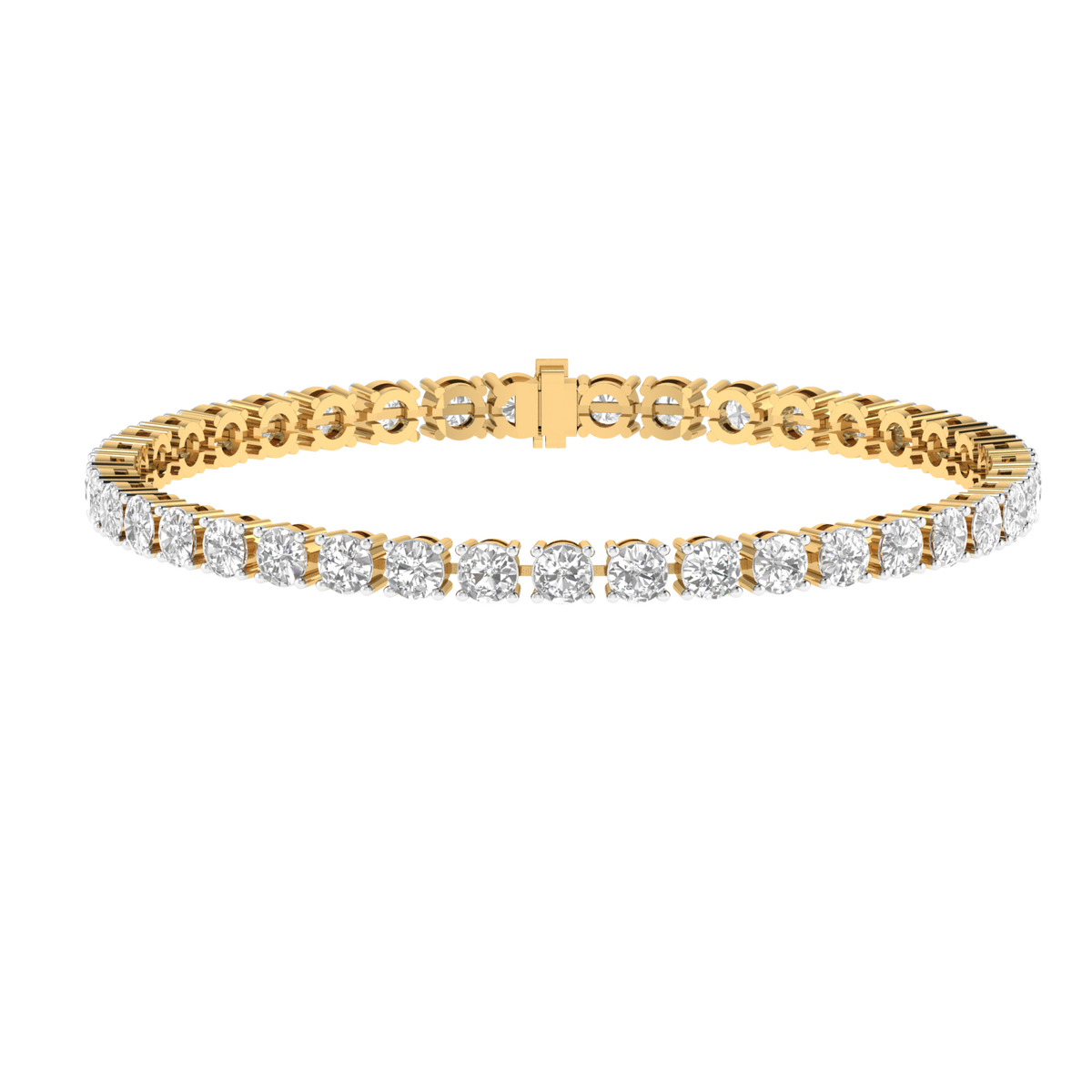 Lab Grown 30 pointer Tennis bracelet - Gold