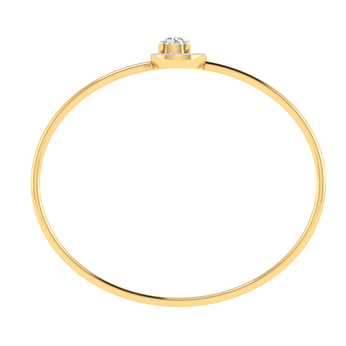 Lab Grown bottle opener Halo 1 ct pipe kada - Gold