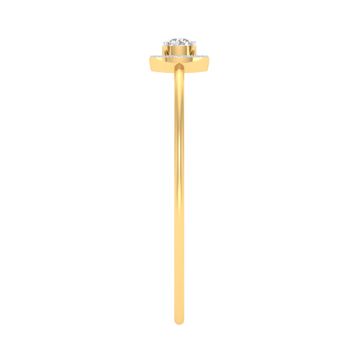 Lab Grown bottle opener Halo 1 ct pipe kada - Gold