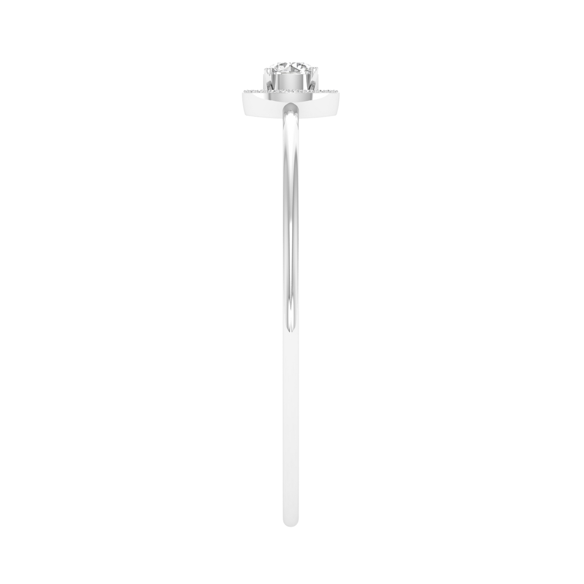 Lab Grown bottle opener Halo 1 ct pipe kada - White
