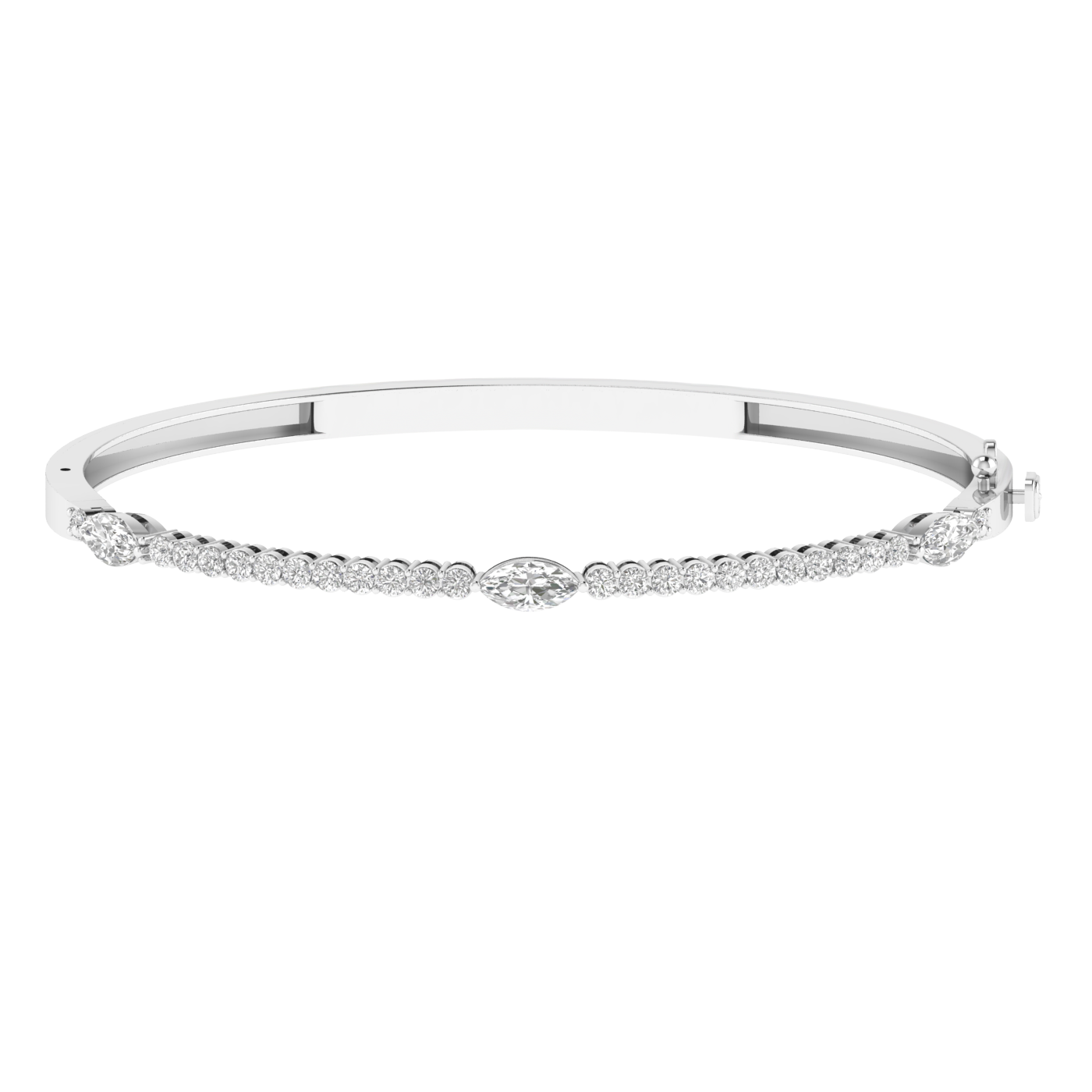 Lab Grown Round and Marquise Kada - White