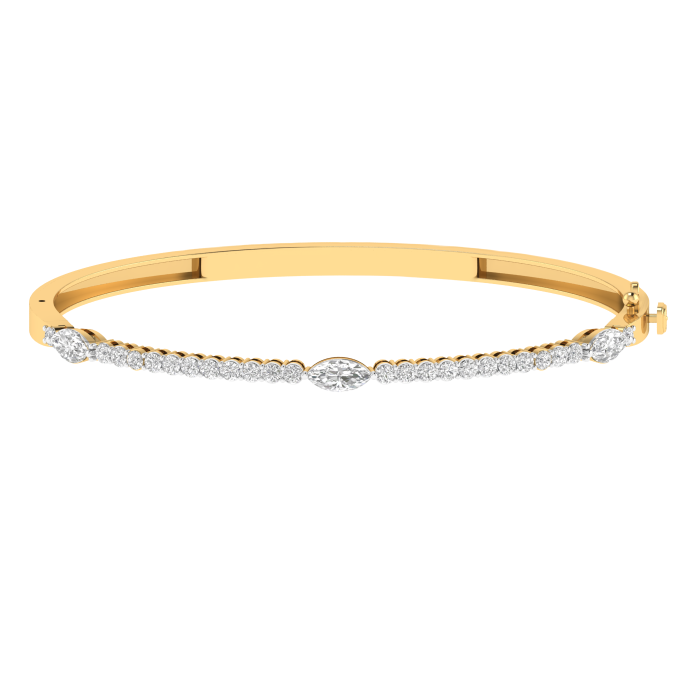 Lab Grown Round and Marquise Kada - Gold