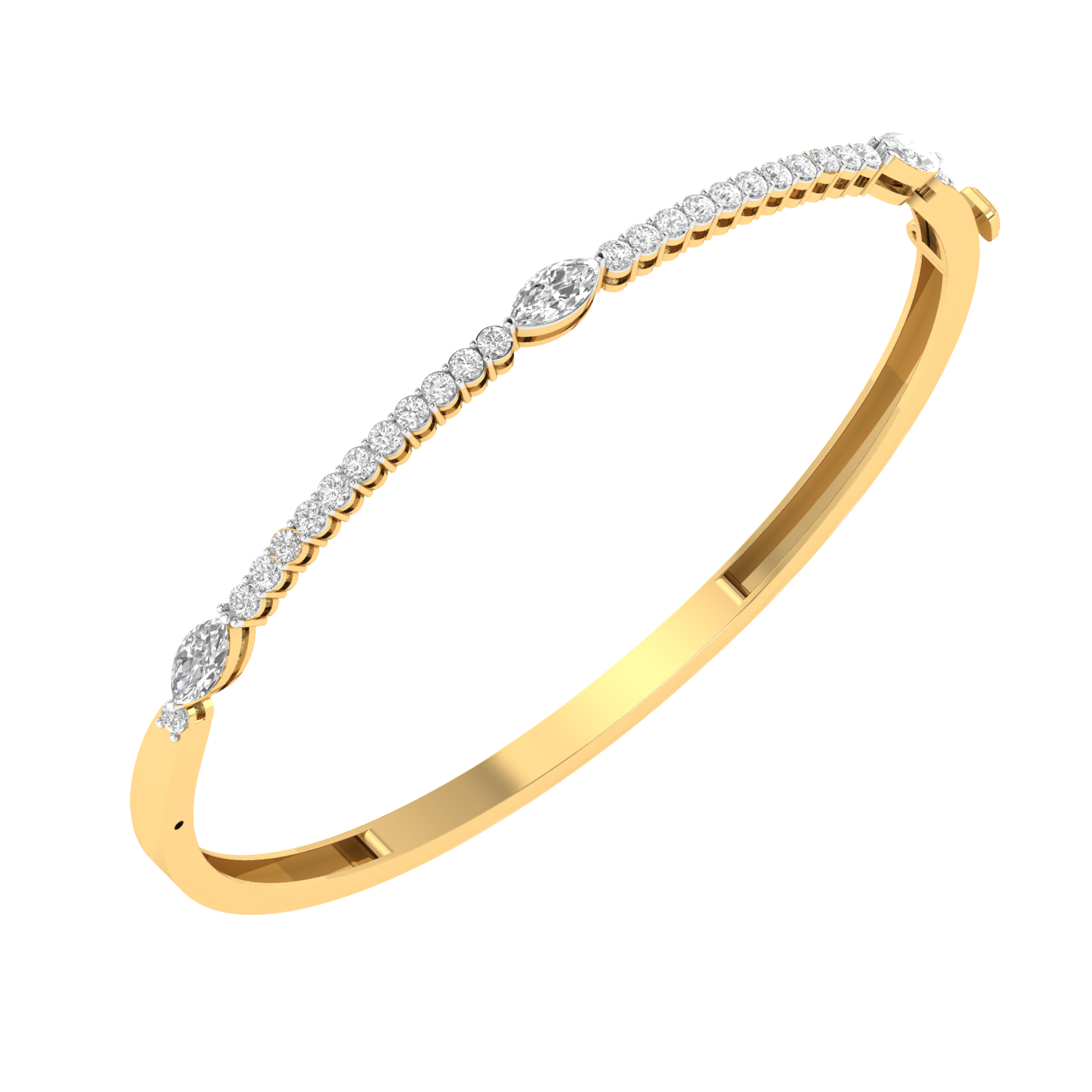 Lab Grown Round and Marquise Kada - Gold