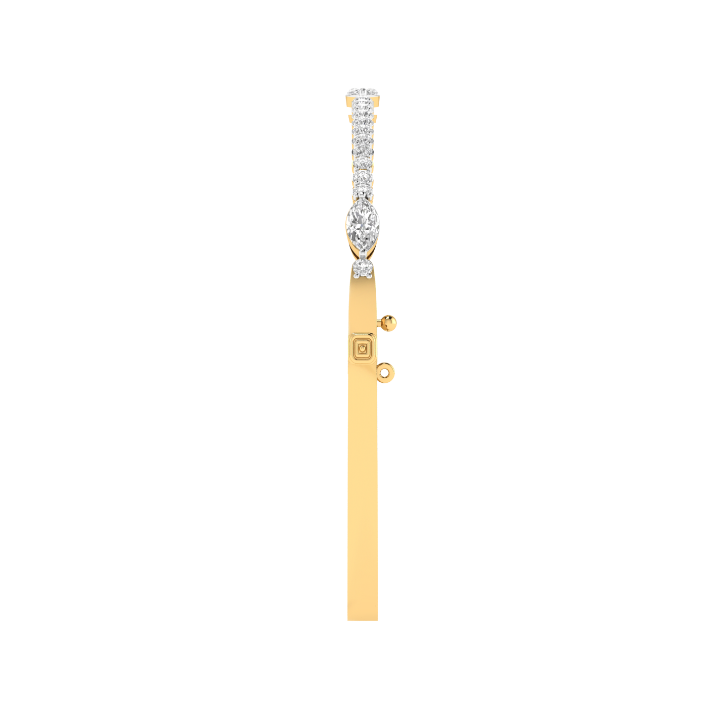 Lab Grown Round and Marquise Kada - Gold