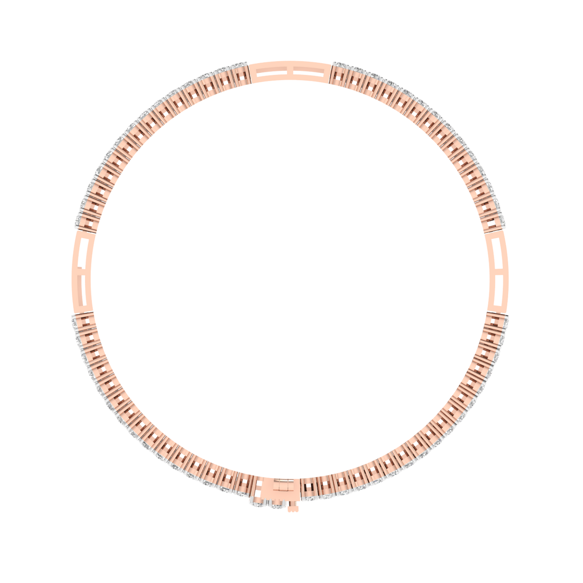 Lab Grown everyday wear 4 cent tennis bracelet - Rose