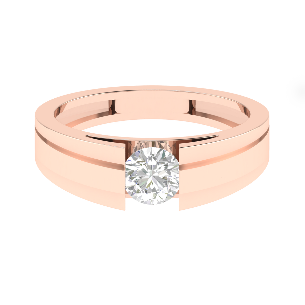 Lab Grown 70 pointer soliatire Gents Ring