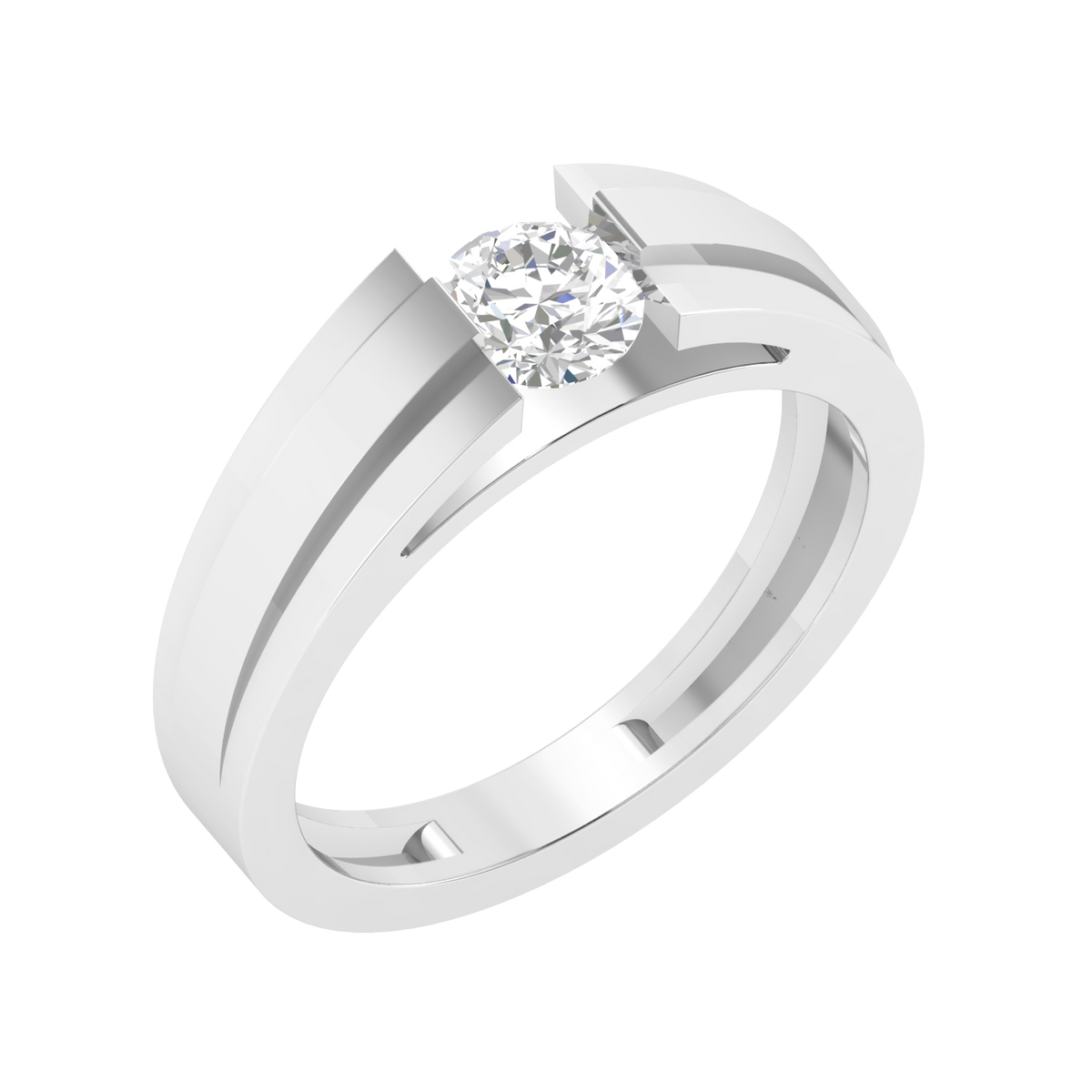 Lab Grown 70 pointer soliatire Gents Ring
