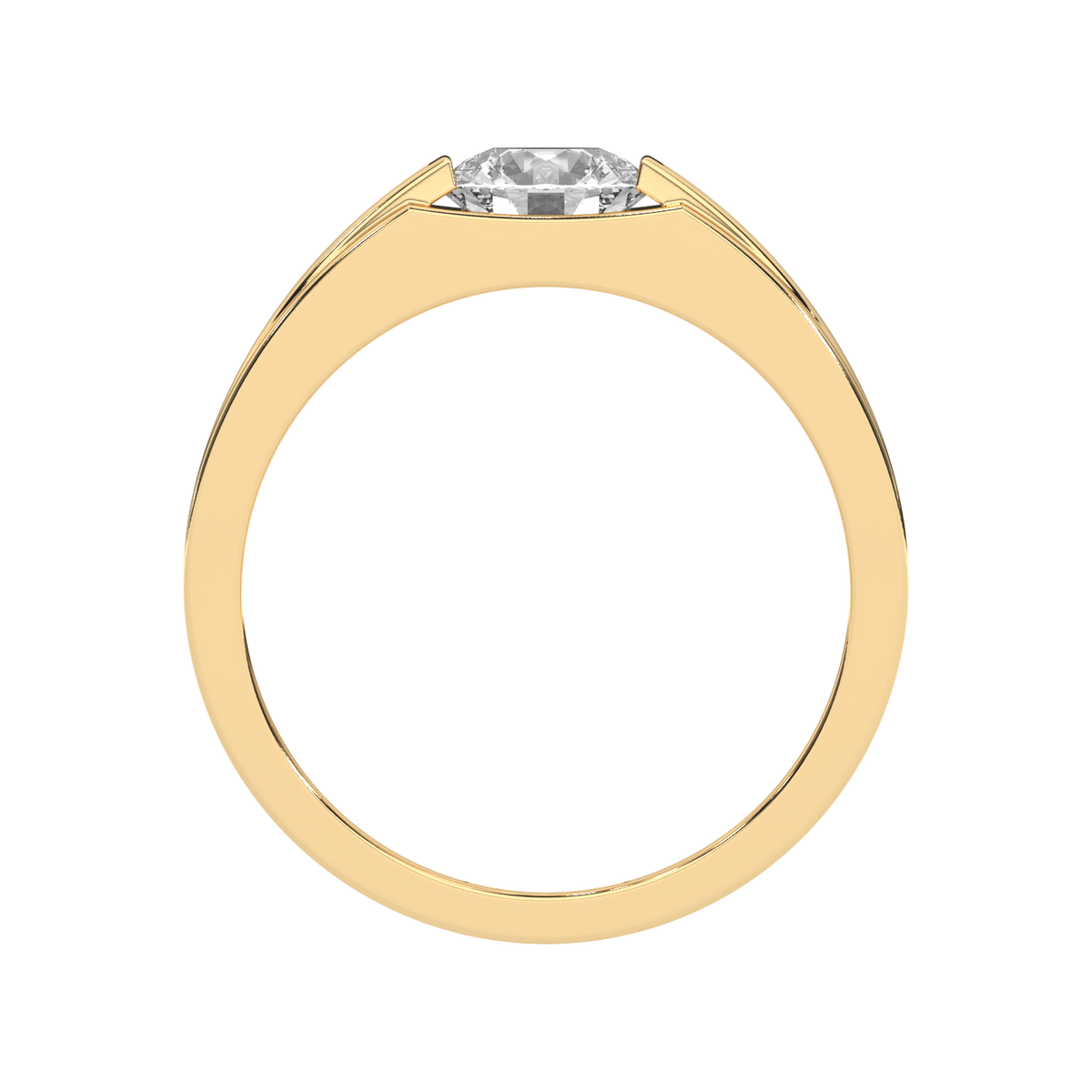 Lab Grown 90 pointer solitaire Gents ring