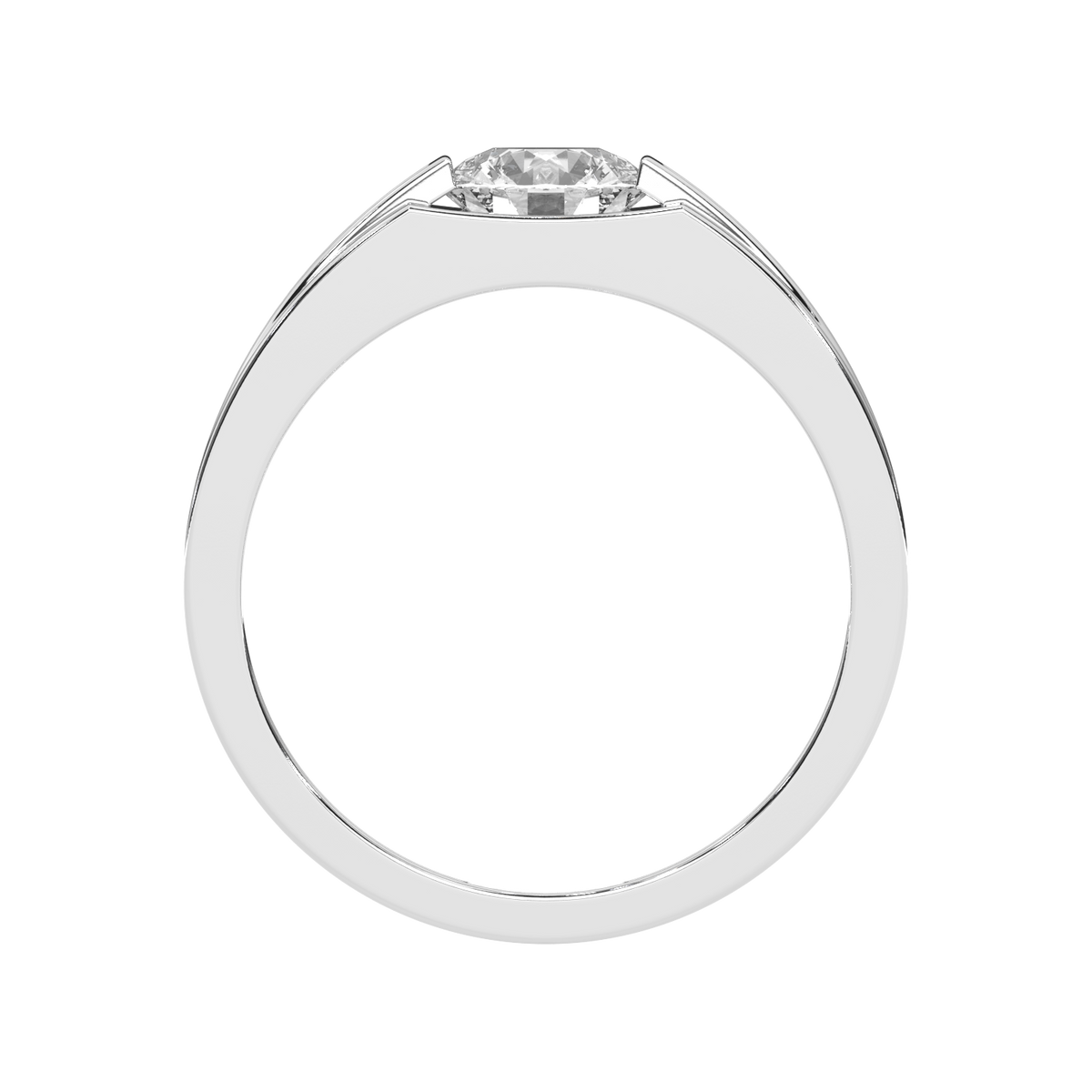 Lab Grown 90 pointer solitaire Gents ring