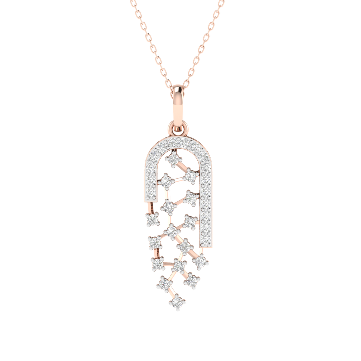 lab Grown clustered diamond pendant
