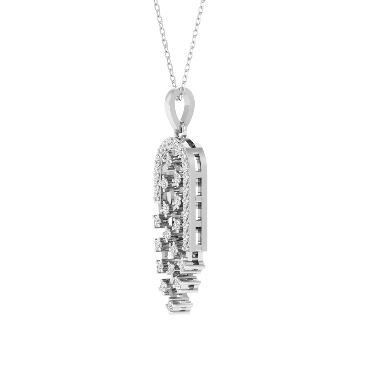 lab Grown clustered diamond pendant