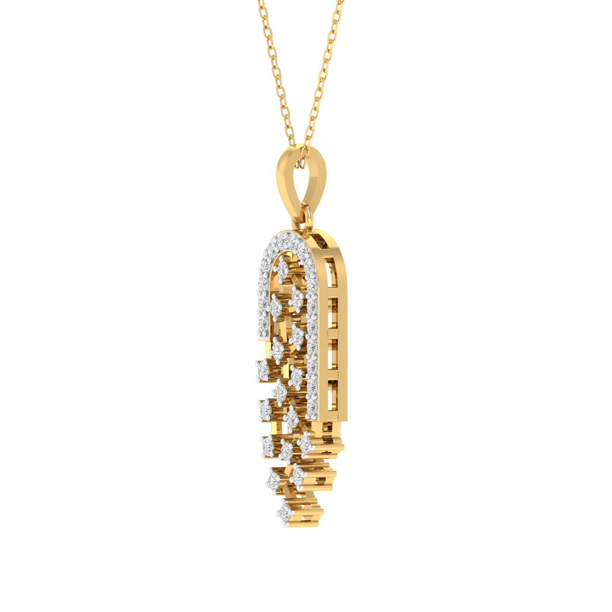 lab Grown clustered diamond pendant