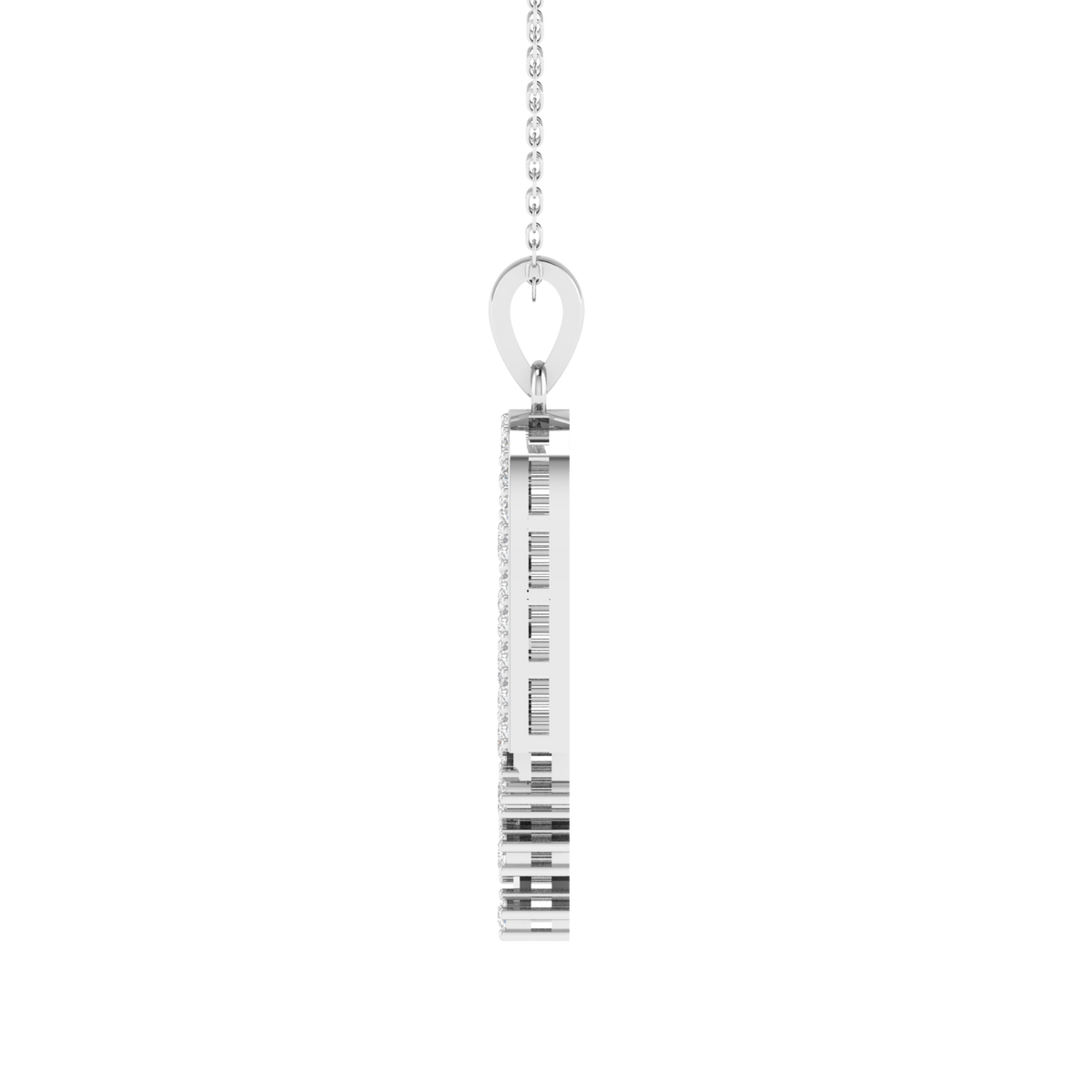 lab Grown clustered diamond pendant