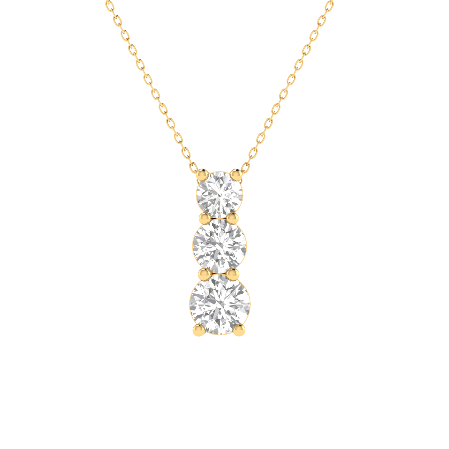 Lab Grown graduating pendant - Gold