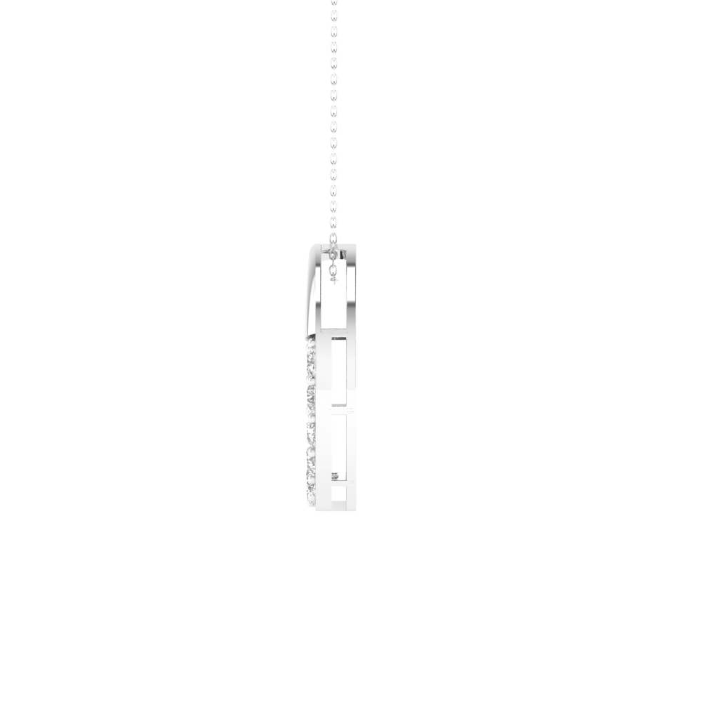 Lab Grown simple pendant - White