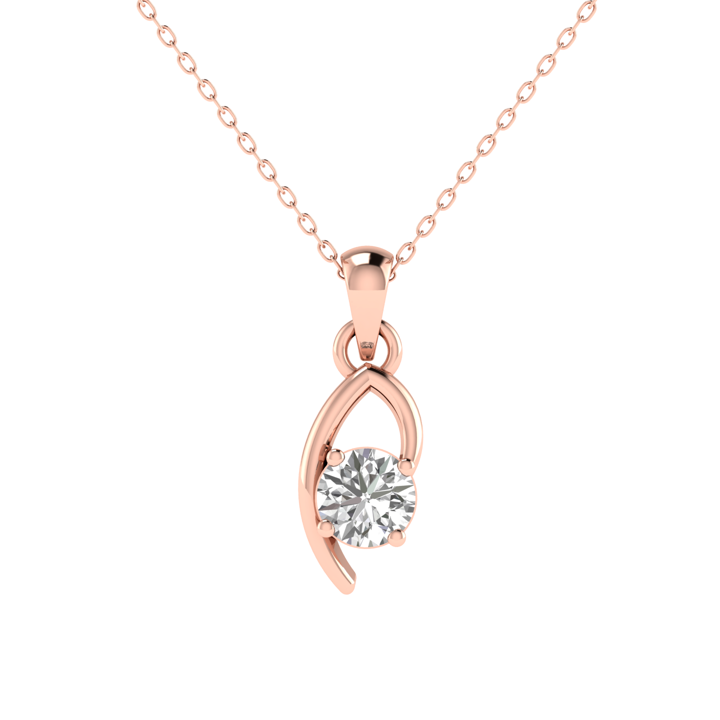 Lab Grown 50 pointer pendant - Rose