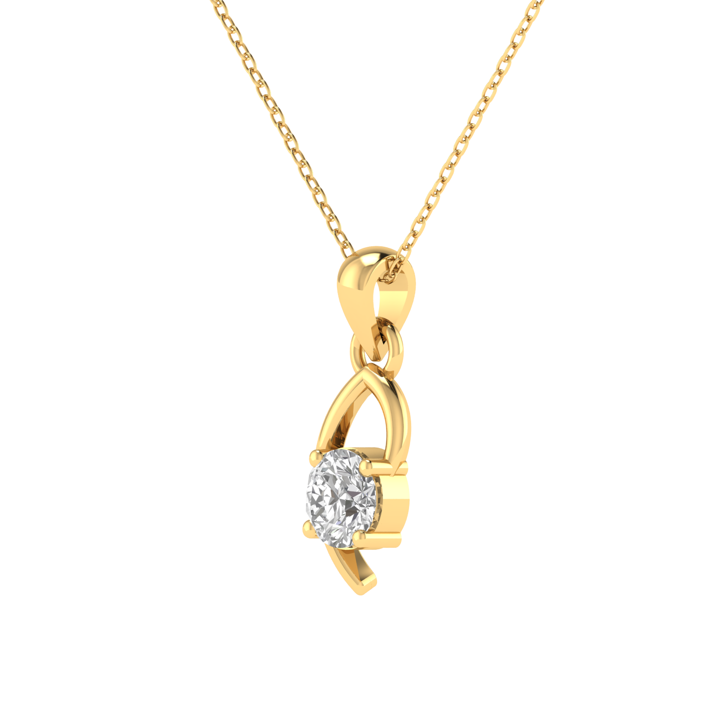 Lab Grown 50 pointer pendant - Gold