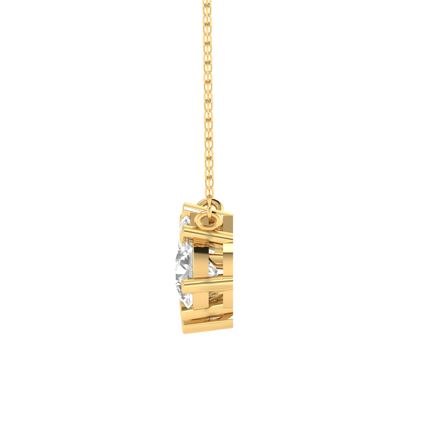 Labd Grown 3 shape pendant - Gold