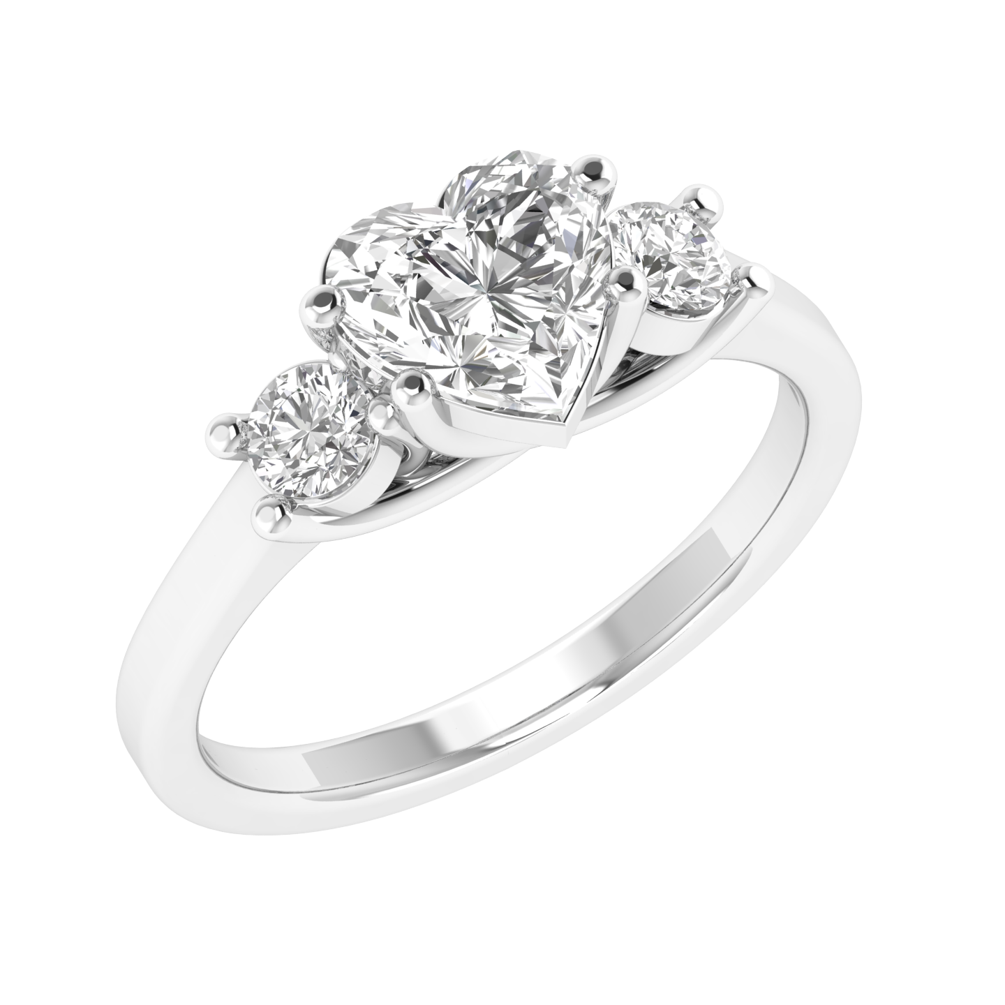 Heart Trilogy Ring - White