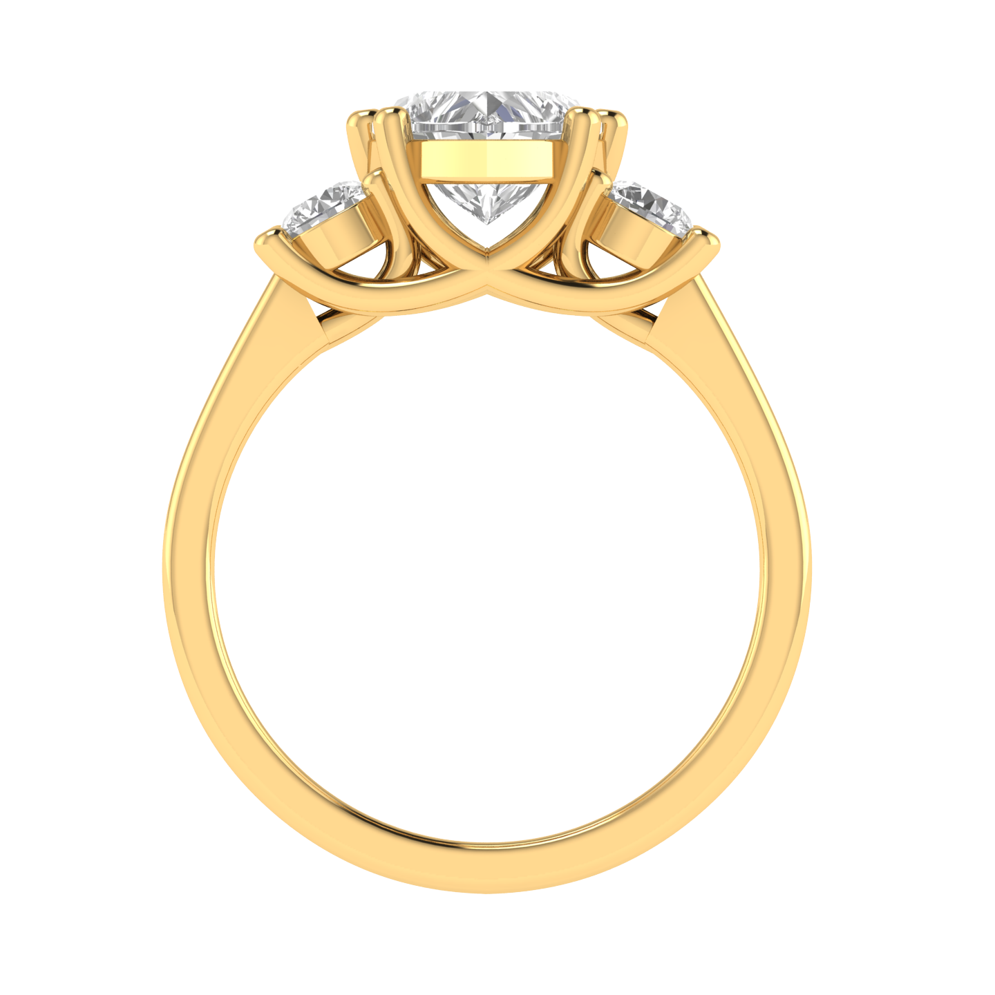 Heart Trilogy Ring - Gold
