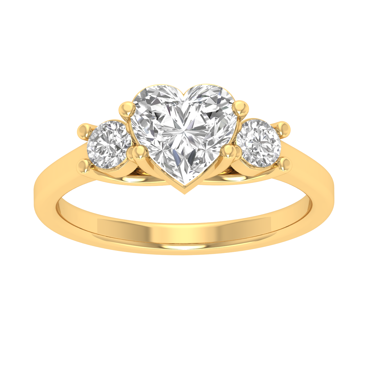 Heart Trilogy Ring - Gold