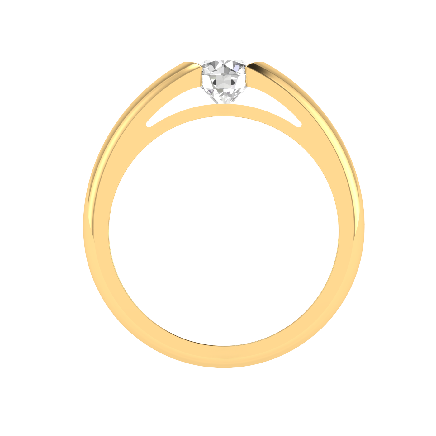 Lab Grown 1 carat solitaire Gents ring - Gold