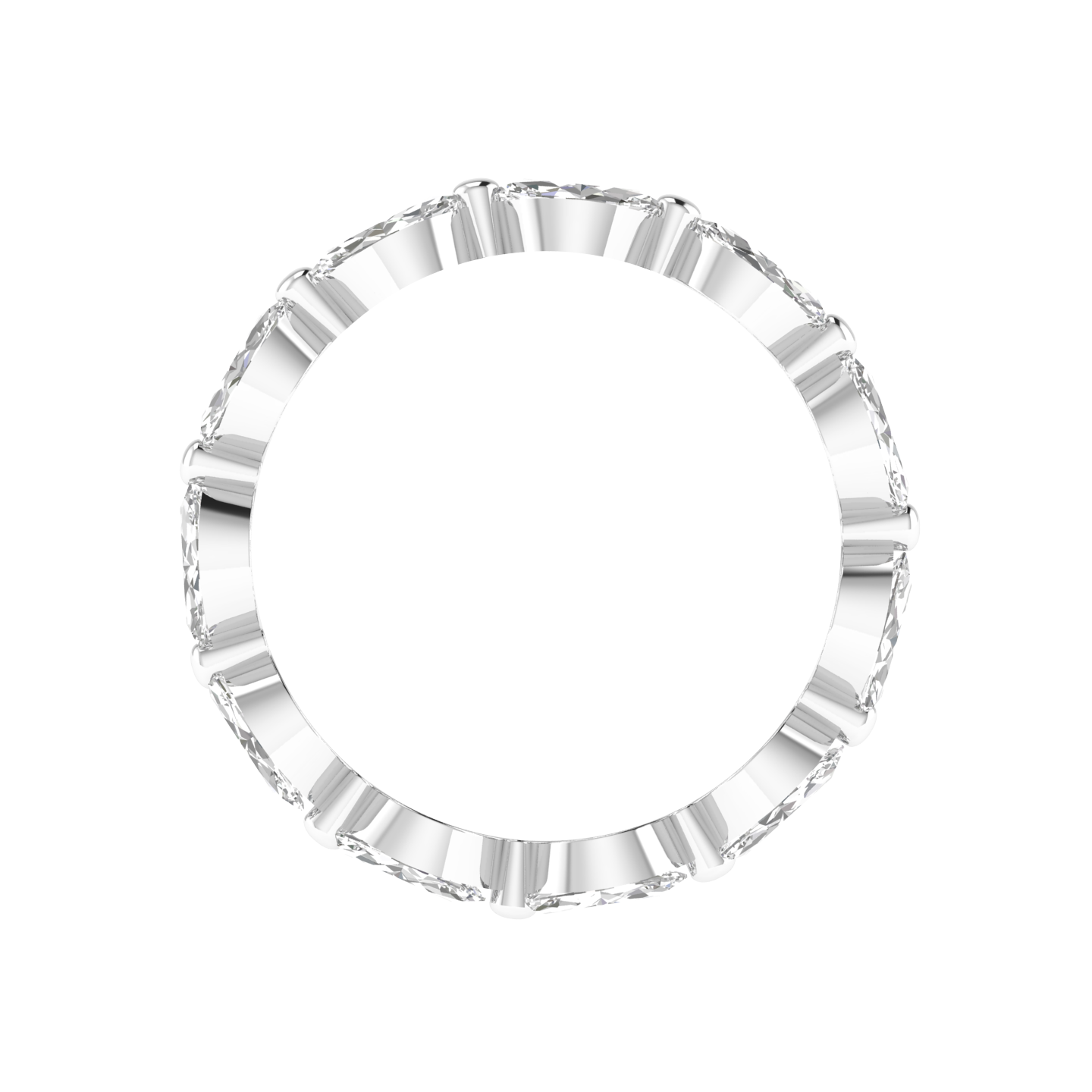 Marquise Full Eternity Band - White