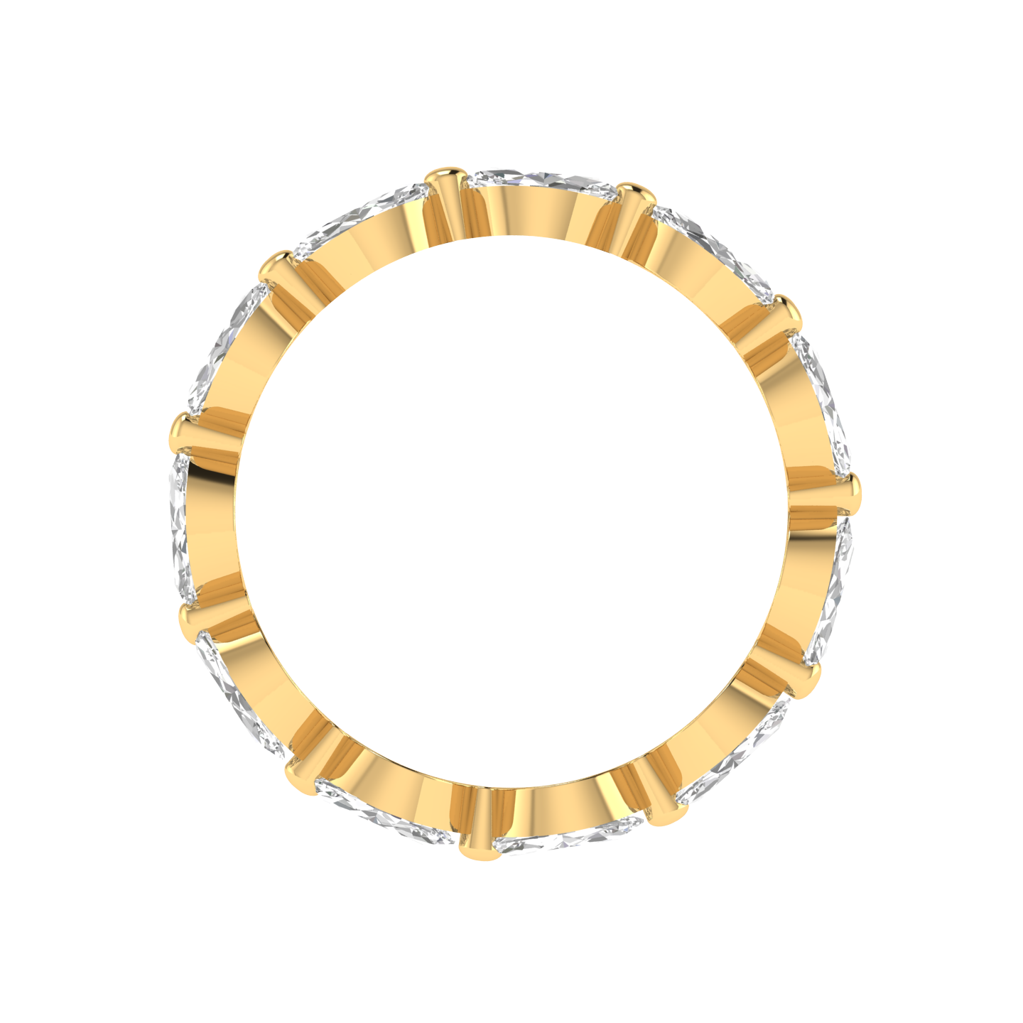 Marquise Full Eternity Band - Gold