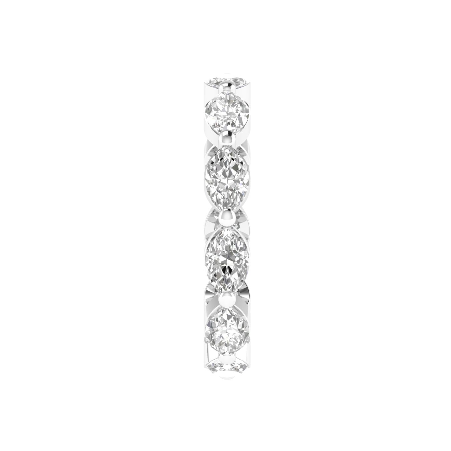 Marquise Full Eternity Band - White